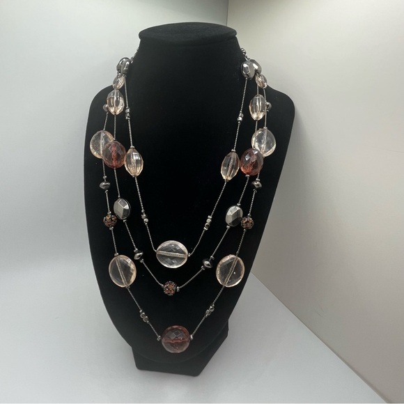 New York and company triple-strand beaded necklace. - Picture 1 of 10